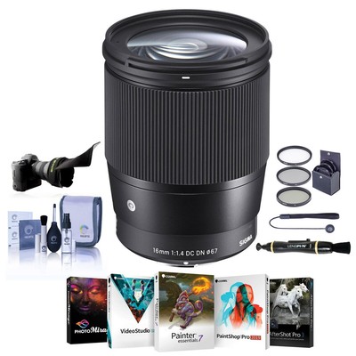 Современный объектив Sigma 16mm f/1.4 DC DN для Canon EF-M с программным обеспечением Acc Kit