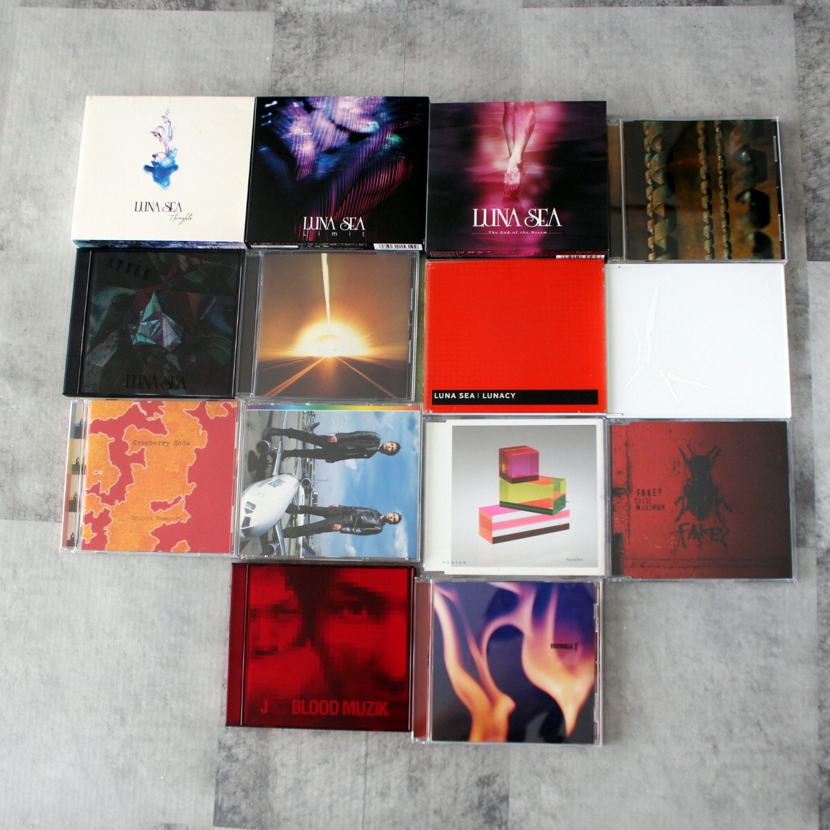 LUNA SEA 海外盤 SET x14 LUNA SEA J Fake?(INORAN)Ryuichi Japan CD Lunacy