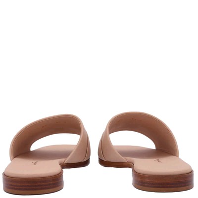 Pre-owned Ferragamo Salvatore  Ladies Pink Leather Rhodes Gancini Flat Sandals