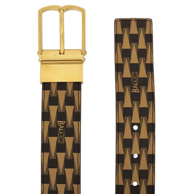 Pre-owned Bally Country 35 Reversible Monogram Belt In Check Description