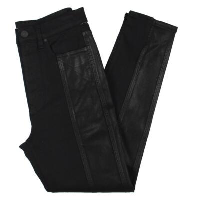 Женские джинсы-скинни-стрейч с черным покрытием Hudson Womens на развороте 28 BHFO 4303