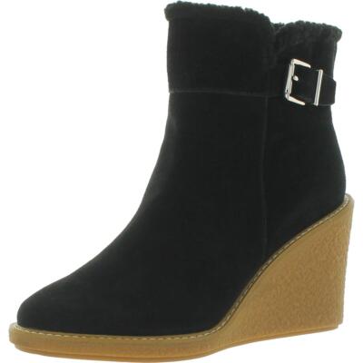 Franco Sarto Womens Ulayna Black Wedge Boots Shoes 6.5 Medium (B,M) BHFO 4387