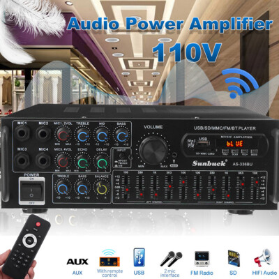 2000W bluetooth 5.0 Stereo Receiver Amplifier Home Theater Audio Power Speakers