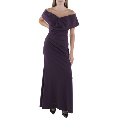 Женское фиолетовое длинное платье с манжетами Betsy & Adam, вечернее платье 10 BHFO 0075