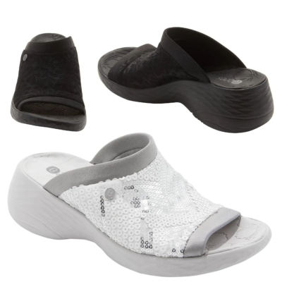 Bzees jubilee wedge slide sandal clearance