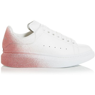 Pre-owned Alexander Mcqueen Womens White Casual And Fashion Sneakers 39 Wide (c,d,w) 1799 In White/pink