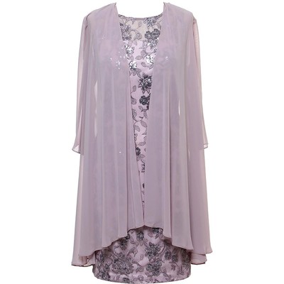 

Alex Evenings Женское фиолетовое платье-футляр миди с вышивкой Evening  BHFO 2536, Wisteria