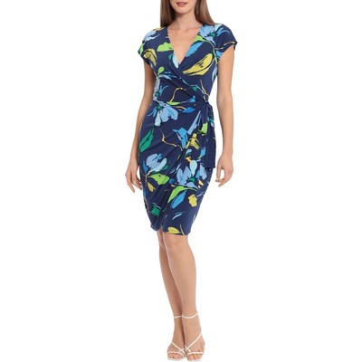 

Женское дневное платье с v-образным вырезом и запахом Maggy London BHFO 5800