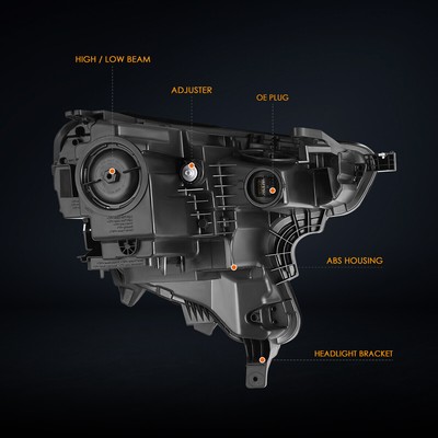 For 18-21 GMC Terrain Factory Style HID Projector Headlights Lamp Assembly Black