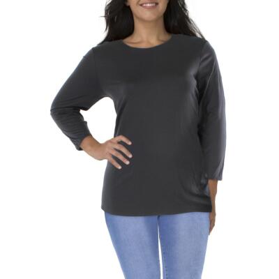 

Женская серая блузка-туника Eileen Fisher с разрезами и вырезами  BHFO 2736, Bark