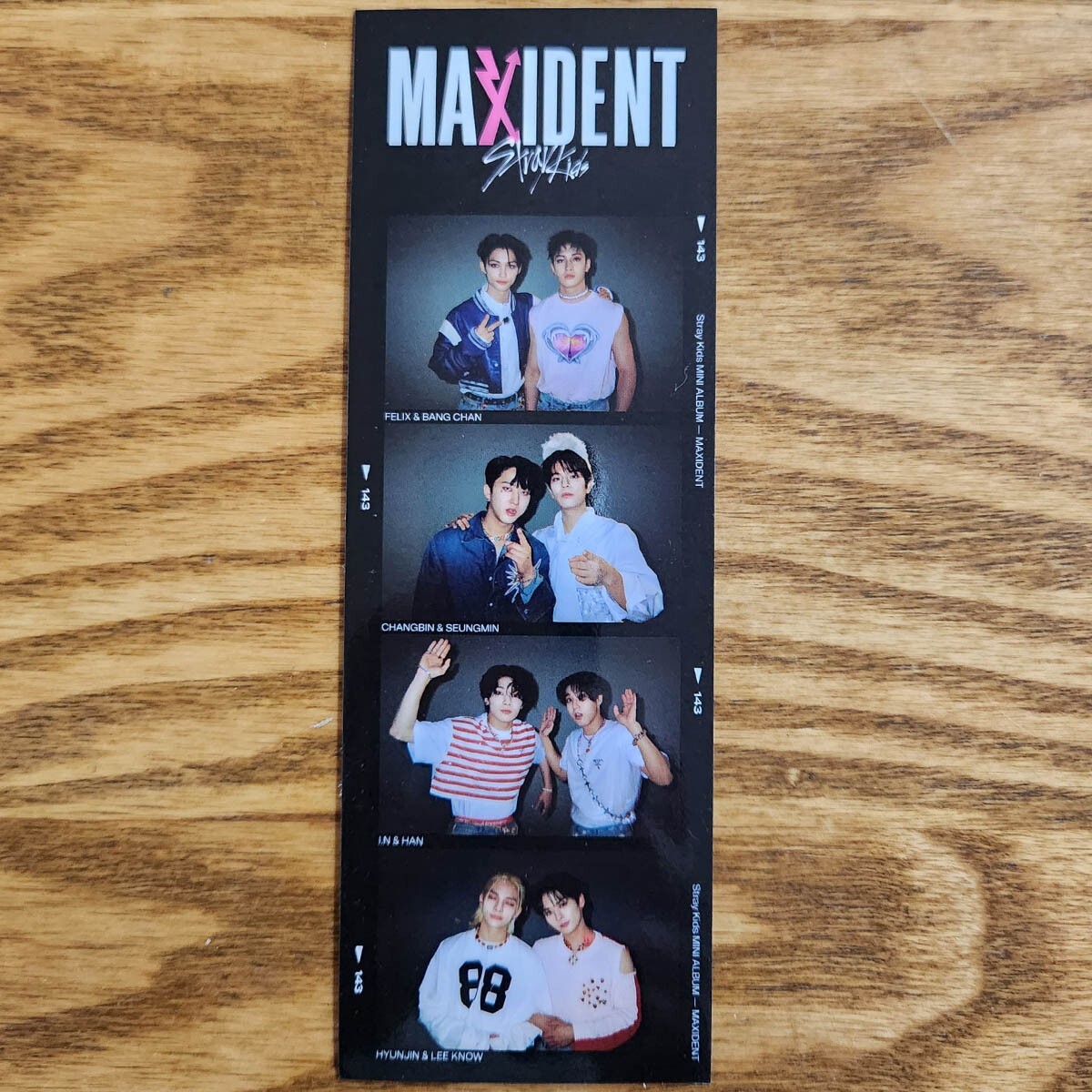 Official 4 Cut Photo Stray Kids Mini Album Maxident Genuine