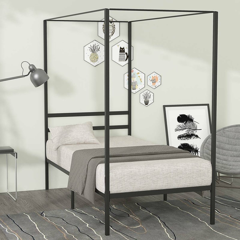 Bed Frame Platform Headboard Mattress Foundation