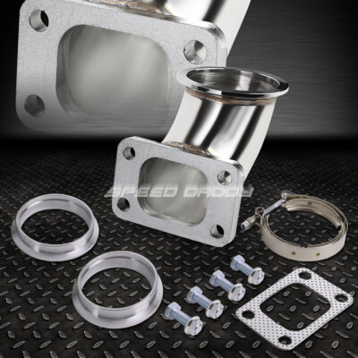 АДАПТЕР ДЛЯ ПРЕОБРАЗОВАНИЯ ВЫХЛОПНЫХ ГАЗОВ ТУРБОНАДДУВА 3V-BAND-T3 С ФЛАНЦЕМ ИЗ НЕРЖАВЕЮЩЕЙ СТАЛИ 90 Мм