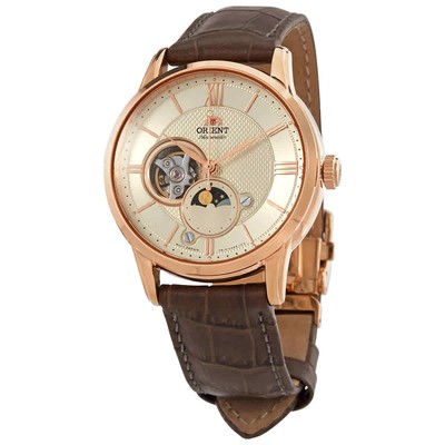 Pre-owned Orient Sun & Moon Automatic Champagne Dial Men's Watch Ra-as0009s10b
