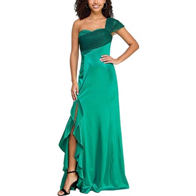 Фиолетовое женское вечернее платье выходного дня с оборками зеленого цвета для юниорок 3/4 BHFO 1588