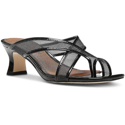

Женские шлепанцы без задника Donald J. Pliner Kiss Black Mule 7.5 Medium (B,M) BHFO 5459, Черный, Kiss