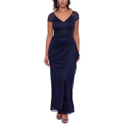 Женское темно-синее вечернее платье в полный рост с украшением Xscape 8 BHFO 7003