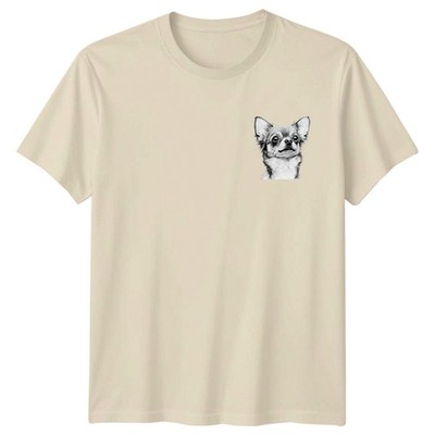 Chihuahua Dog Breed Animals Mens T-Shirt Womens Tee Realistic Graphic Unisex Top