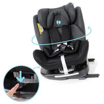 Zooper Reboarder Kindersitz Iron black Orion 360 grad drehbar 0-36KG 9-36KG