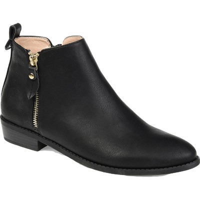

Женские кожаные ботильоны на молнии Journee Collection Ellis BHFO 7588, Черный, Ellis