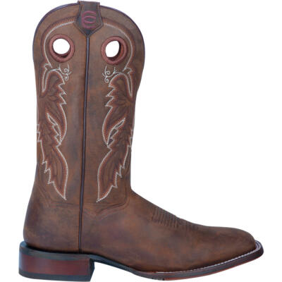 Pre-owned Dan Post Men's Abram Tan Square Toe Western Boots Dp4562 In Brown