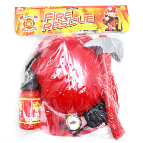 Fireman Cosplay Toy Role Playing Costume Hat With Compass Extinguisher G9Z