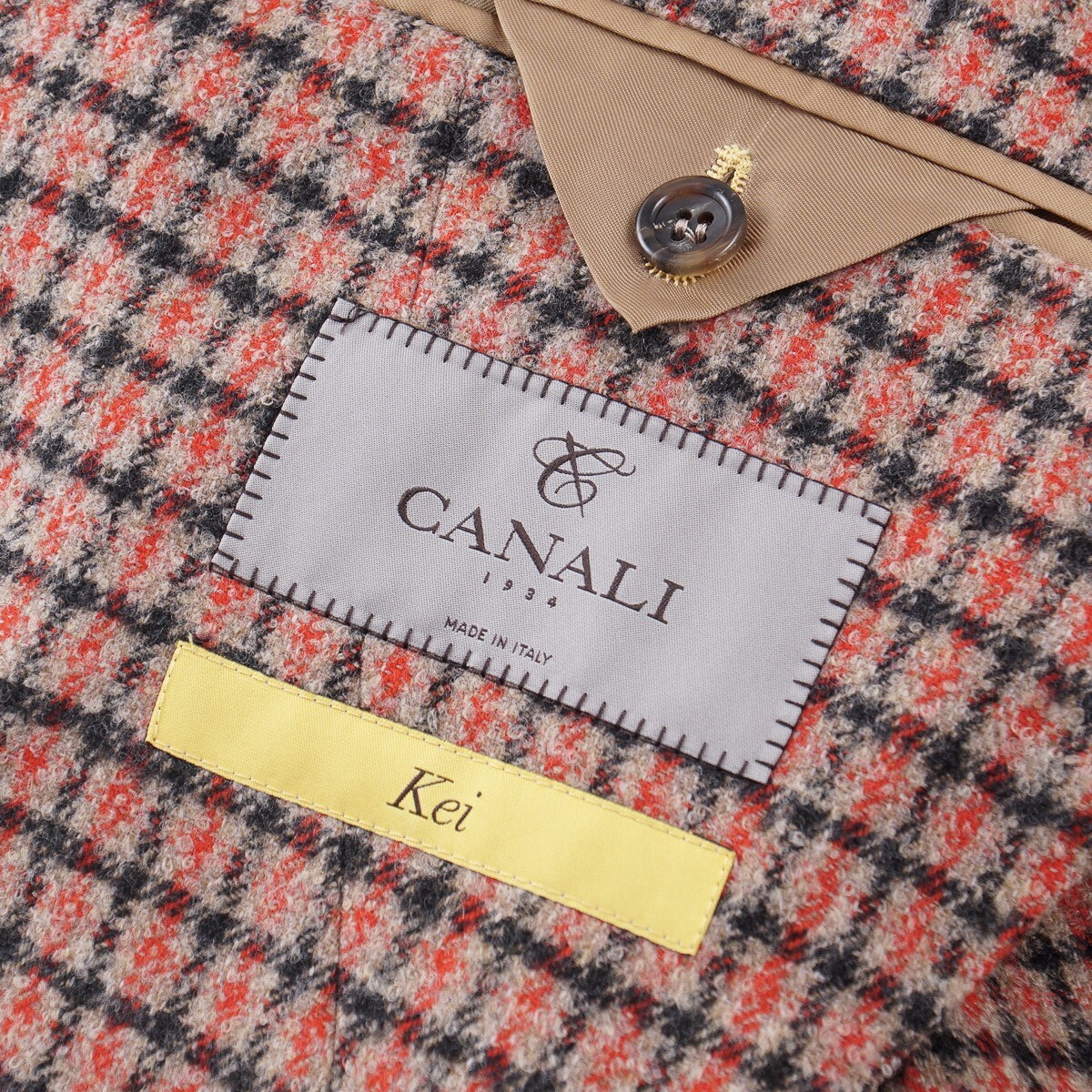 Pre-owned Canali 'kei' Slim-fit Soft Woven Flannel Wool Sport Coat 42r (eu 52) In Pink