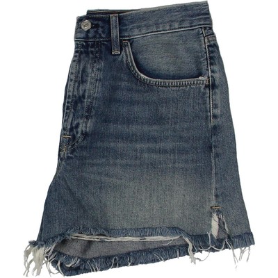 

7 For All Mankind Женские джинсовые шорты с бахромой и высокой талией BHFO 8131, 7U722455
