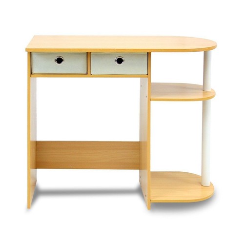 Furinno Turn-N-Tube Supporto rialzato per monitor, Rovere Bianco, Tubi