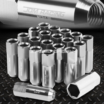 20X ГОНОЧНЫЙ ОБОД 60 ММ С УДЛИНЕННОЙ АНОДИРОВАННОЙ КОЛЕСНОЙ ГАЙКОЙ + ПЕРЕХОДНОЙ КЛЮЧ-ПИСТОЛЕТ СЕРЕБРИСТОГО ЦВЕТА