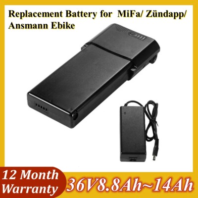 36V 9Ah 14Ah E-Bike Li-ion Battery for MiFa Zündapp Ansmann Pannier Rack Battery