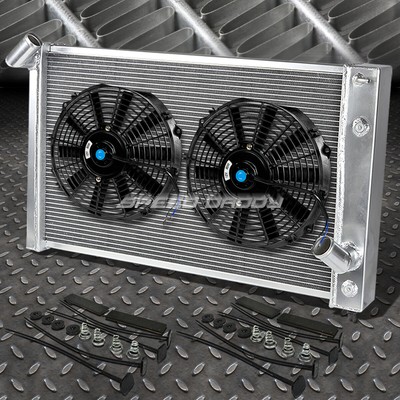 2-РЯДНЫЙ АЛЮМИНИЕВЫЙ РАДИАТОР + 2X10 ВЕНТИЛЯТОРОВ ДЛЯ 69-72 CHEVY BIG BLOCK CORVETTE C3 454