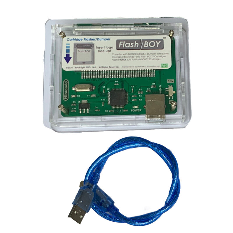 Flash Boy - NS Gameboy DMG & GBC Game Cartridge Dumper Flasher ROM with USB