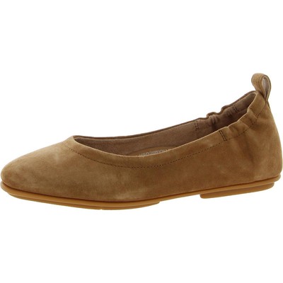 Женские балетки-слипоны Allegro коричневого цвета на плоской подошве Fitflop 8 Medium (B, M) BHFO 2236