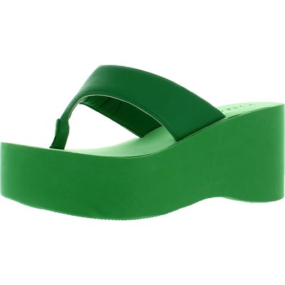 

Зеленые женские сандалии на платформе Wild Pair Naomie, обувь 9, средний (B,M) BHFO 7522, Green smooth