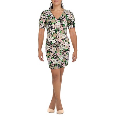 

Tommy Hilfiger Женское черное платье-футляр миди с цветочным принтом  BHFO 3572, English rose multi