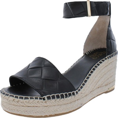 

Женские черные сандалии на платформе Franco Sarto Clemens 6.5 Medium (B,M) BHFO 7875, Woven black leather