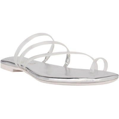 

Женские сандалии на плоской подошве с квадратным носком Nine West Darbie 8 Toe Loop BHFO 5612, Darbie 8