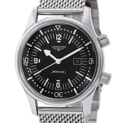 Pre-owned Longines Heritage Automatic Black Dial Men's Watch L3.374.4.50.6