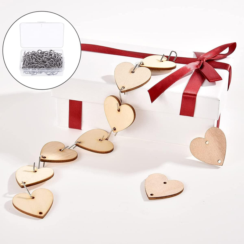 Mini S Hook Connectors, 100pcs S-Shaped Wire Hook for DIY Crafts, Hanging Jewelr