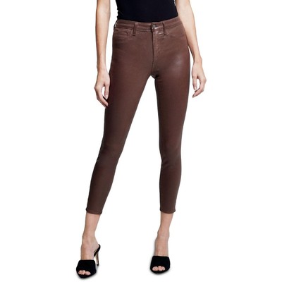 

Джинсы-скинни LAgence Womens Margot с блестящим покрытием и высокой посадкой BHFO 9589, Dark mocha coated, Margot