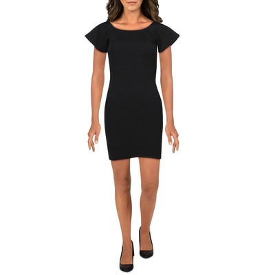 

Женское черное текстурированное короткое дневное мини-платье Aqua  BHFO 7287, Черный