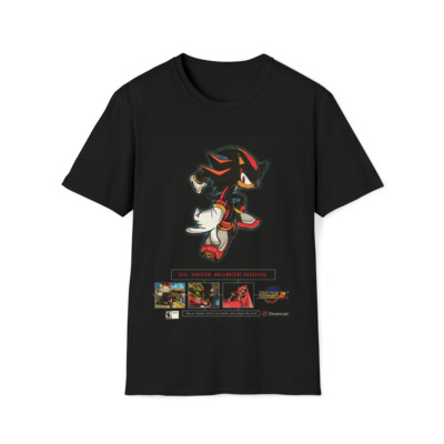 Shadow The Hedgehog Sonic Adventure 2 Y2K Magazine Ad Retro Edgy Unisex T-Shirt