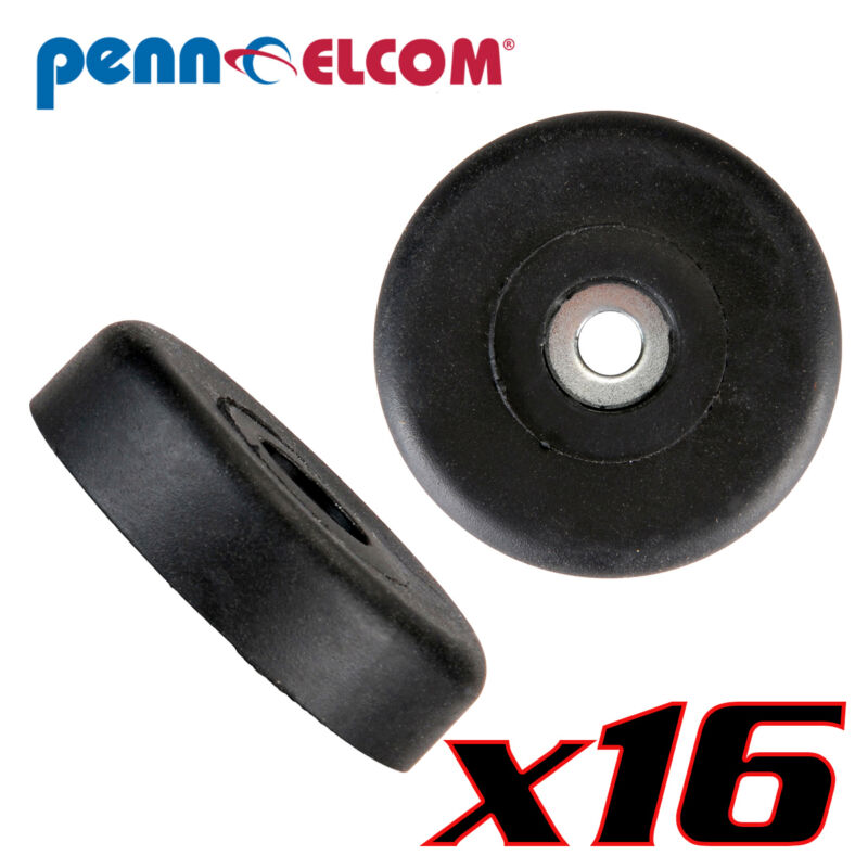 Sixteen Pack Penn Elcom F1687 Rubber Cabinet Foot 1.5"dia X 0.375" H Heavy-duty