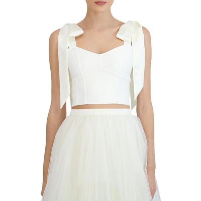 BCBGMAXAZRIA Женский корсет цвета слоновой кости с коротким топом на бретелях S BHFO 4414