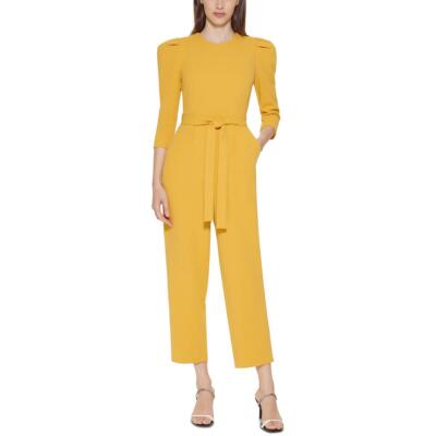 

Женский укороченный комбинезон с поясом и пышными рукавами Calvin Klein BHFO 0457, Ochre