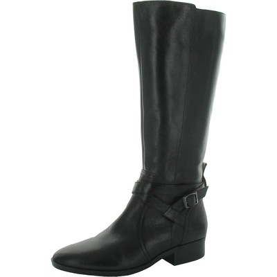 Naturalizer Womens Rena Black Slip On Knee-High Boots 8.5 Wide (C,D,W) BHFO 9566
