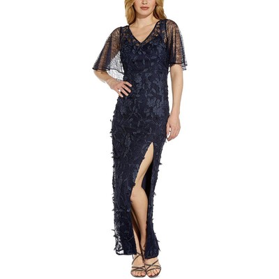 

Adrianna Papell Женское кружевное вечернее платье макси BHFO 4800, Midnight