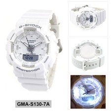 Casio G-Shock S Mens Analog-Digital Sport White Band GMA-S130-7A | eBay