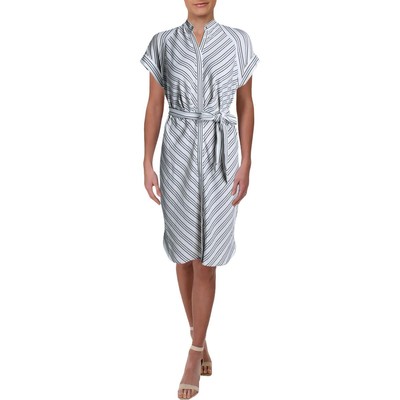 Lauren Ralph Lauren Женское платье-рубашка в белую полоску Vica Petites 4P BHFO 1529